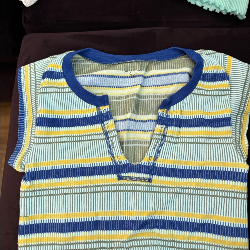 Urban Outfitters Striped Short Sleeve Top